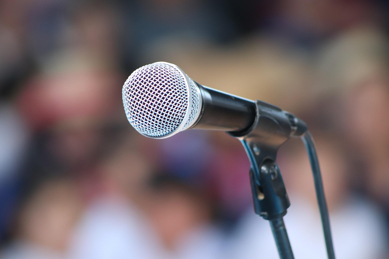 Editorial image: Microphone image representing "Sounding board"